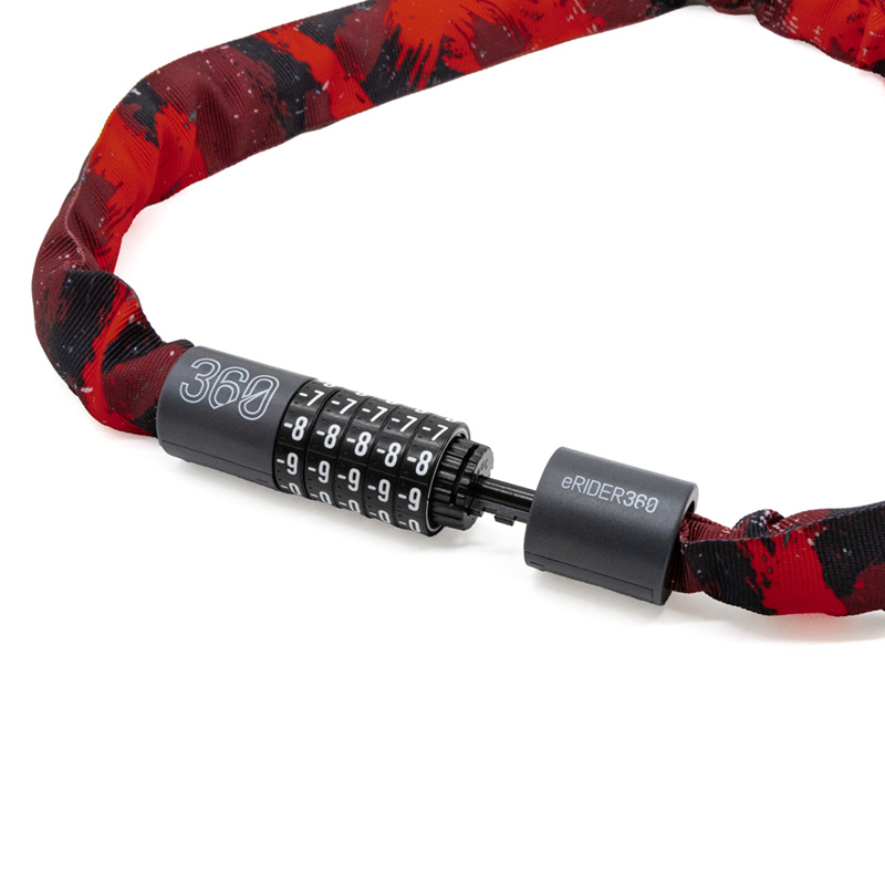 Candado de contraseña EWLK022 funda tela roja - RuedaQrueda