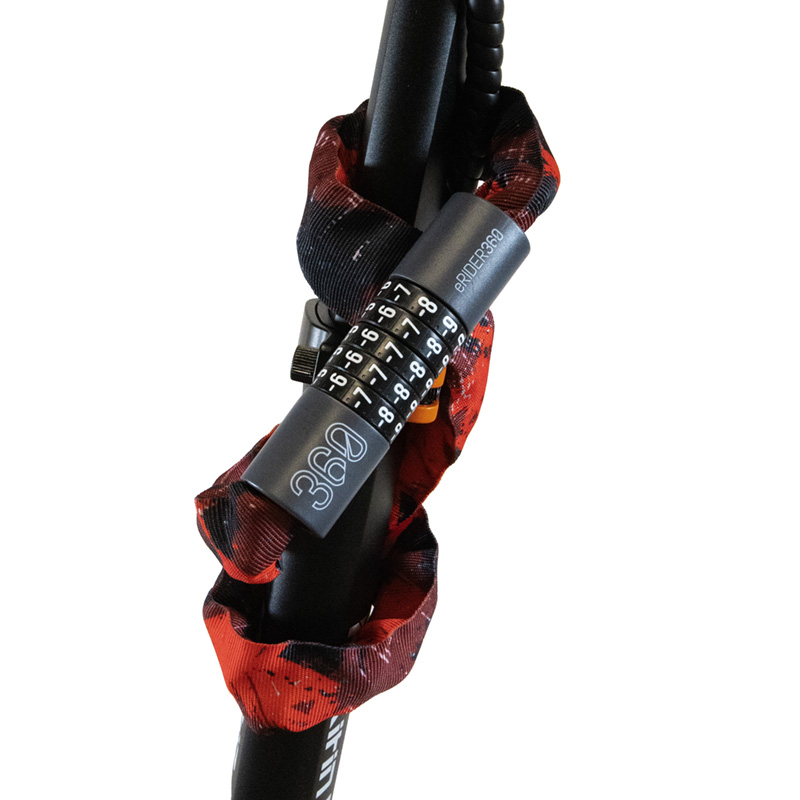 Candado de contraseña EWLK022 funda tela roja - RuedaQrueda