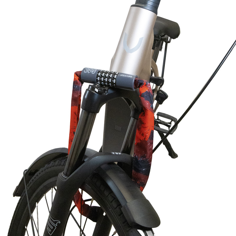 Candado de contraseña EWLK022 funda tela roja - RuedaQrueda