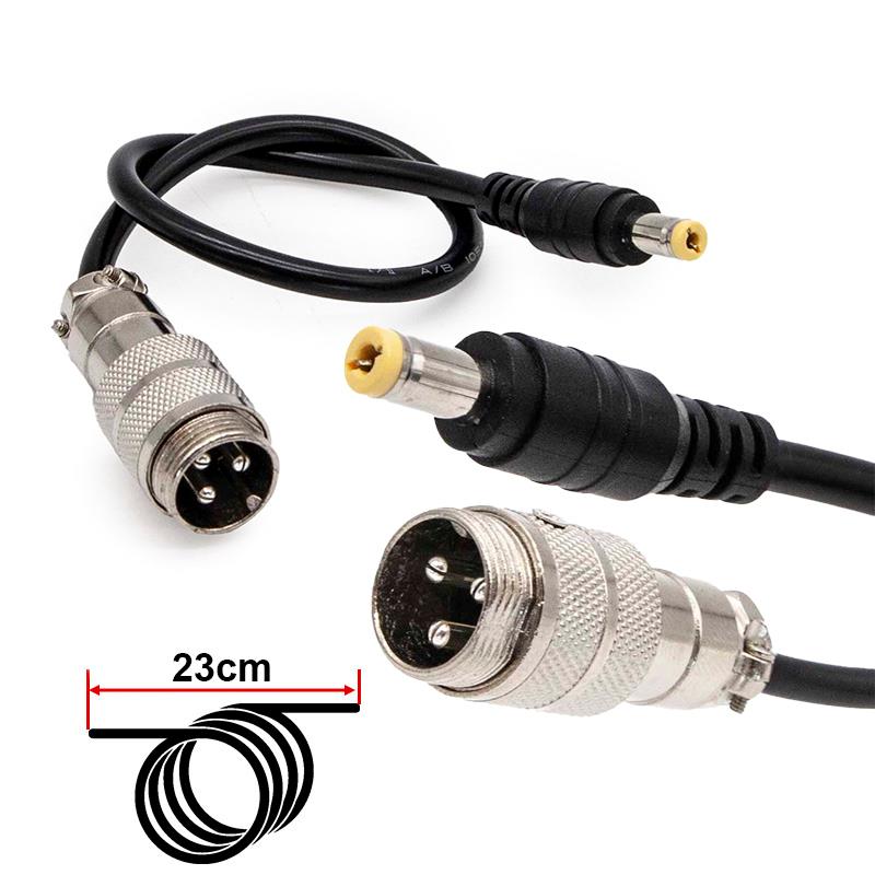 Adaptador aéreo GX16 a DC55x21 - RuedaQrueda