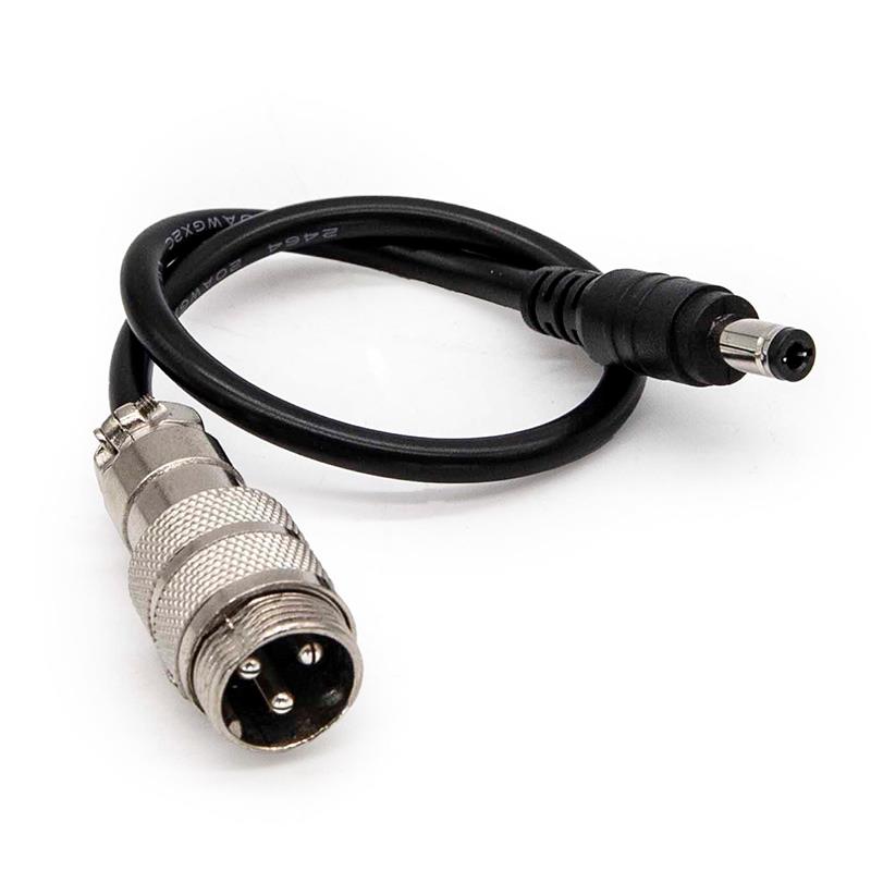 Adaptador aéreo GX16 a DC55x25 - RuedaQrueda