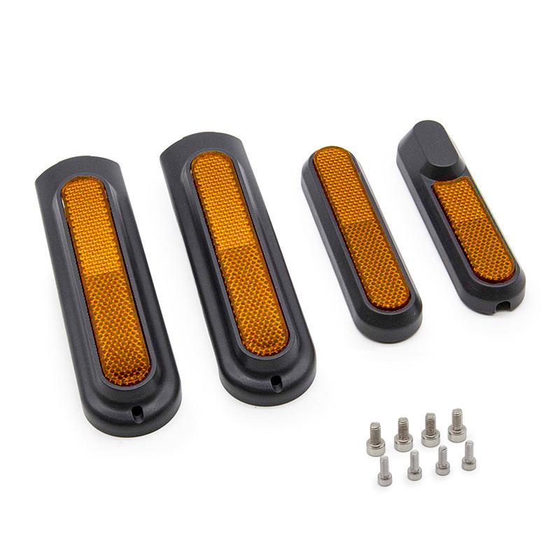 Catadióptrico negro con reflector amarillo para Xiaomi Mi4 Pro - RuedaQrueda