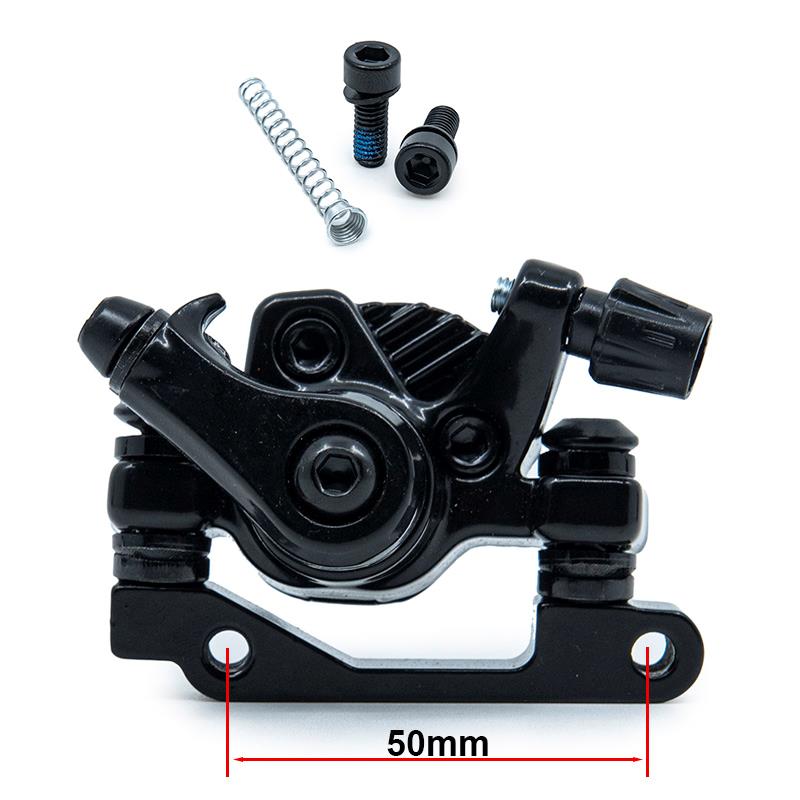 Pinza de freno CT002-M01 mecánica R 50mm negra delantera para kukirin G2 Pro/Max [Kugoo] - RuedaQrueda