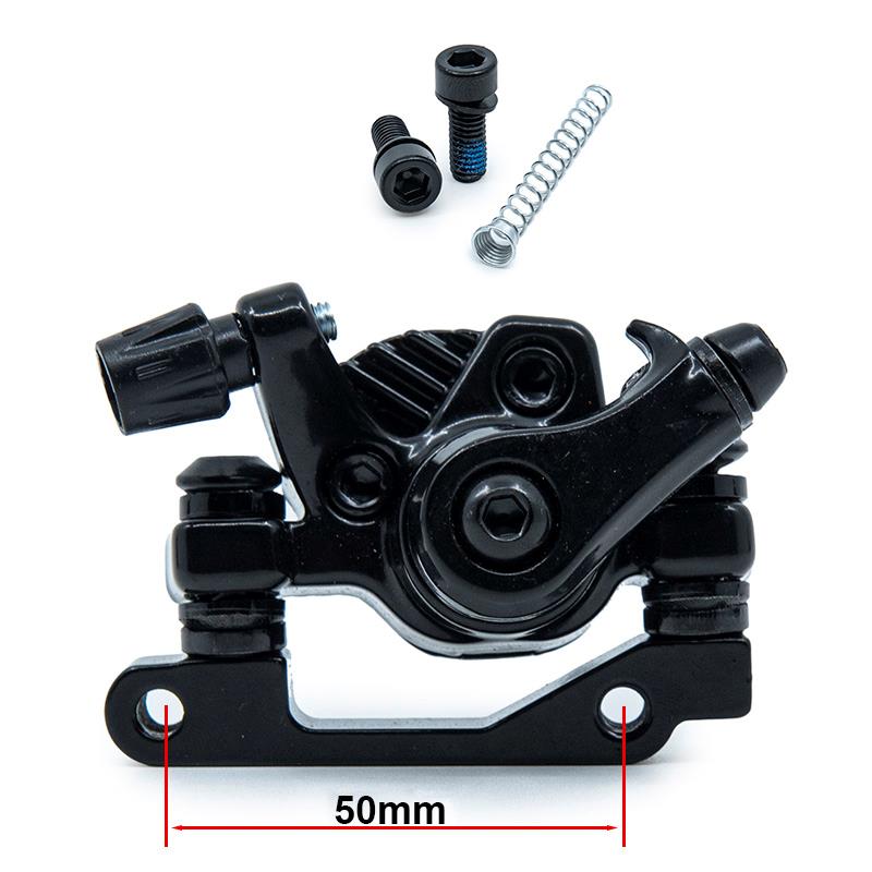 Pinza de freno CT002-M02 mecánica L 50mm negra trasera para kukirin G2 Pro/Max [Kugoo] - RuedaQrueda