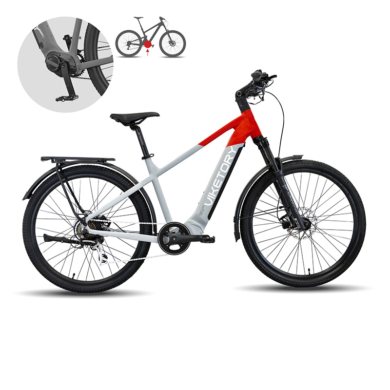 VENTIX +Plus ebike URBANA Gris/Rojo - RuedaQrueda