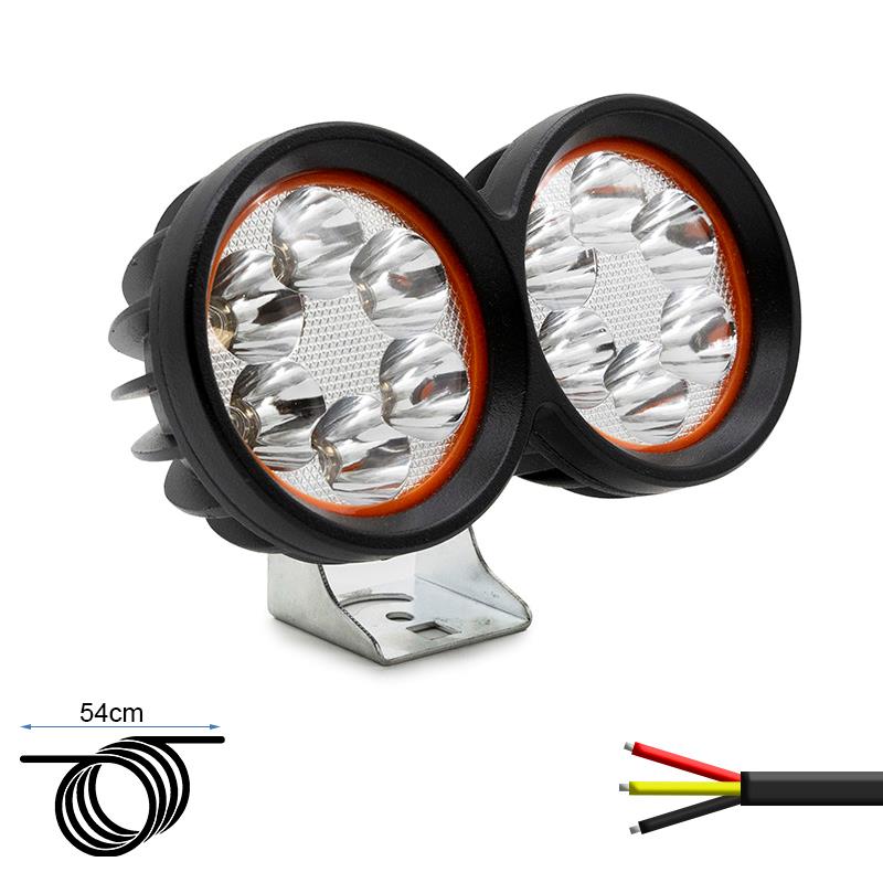 Phare avant à double foyer LED EWLM001 12/72V [Ewheel]