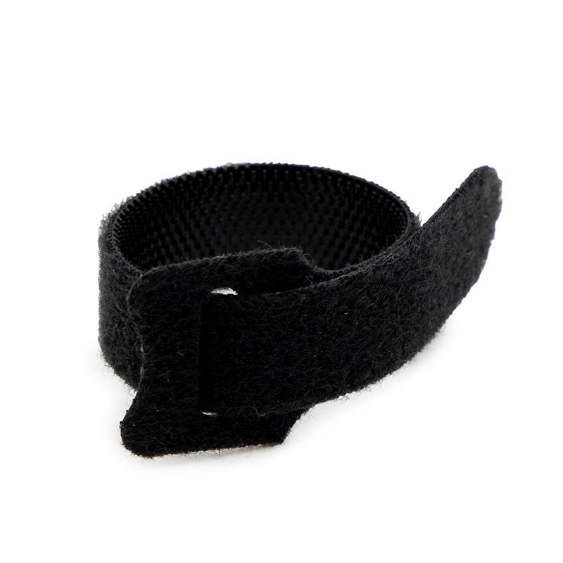 Tira de velcro sujetacables negra - 10 x 110mm