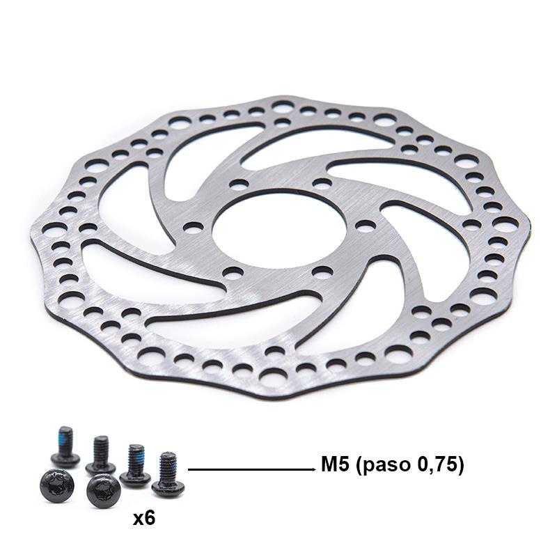 Disco de freno R6,2 140mm 6H plata - 48mm
