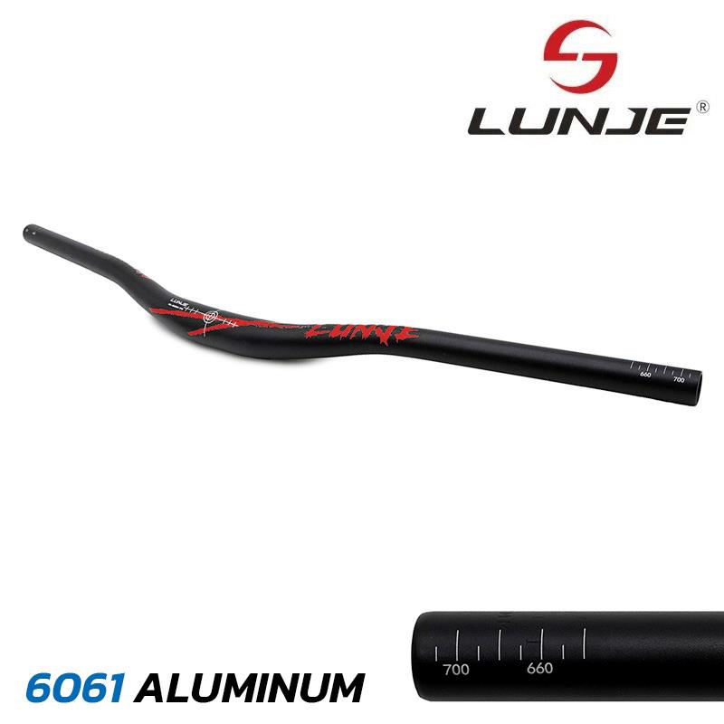 Guidon de 720mm avec élévation 25mm noir-rouge