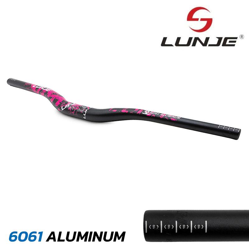 Guidon de 720mm avec élévation 25mm noir-rose