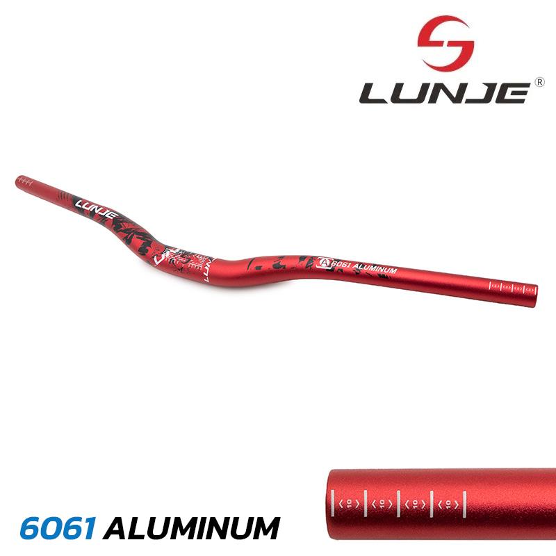 Guidon de 720mm avec élévation 25mm rouge-noir