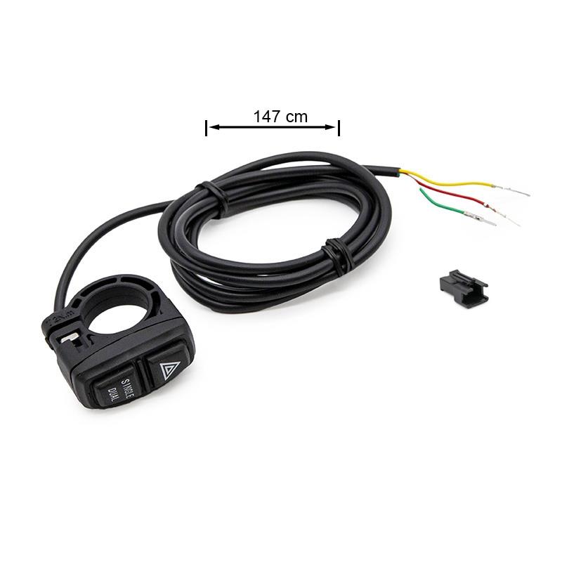 Botonera para Single-dual/Luz advertencia 2F - 1,5m