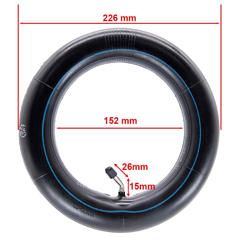 Cámara aire 10x2,125 VC 135x45º  [Ewheel]