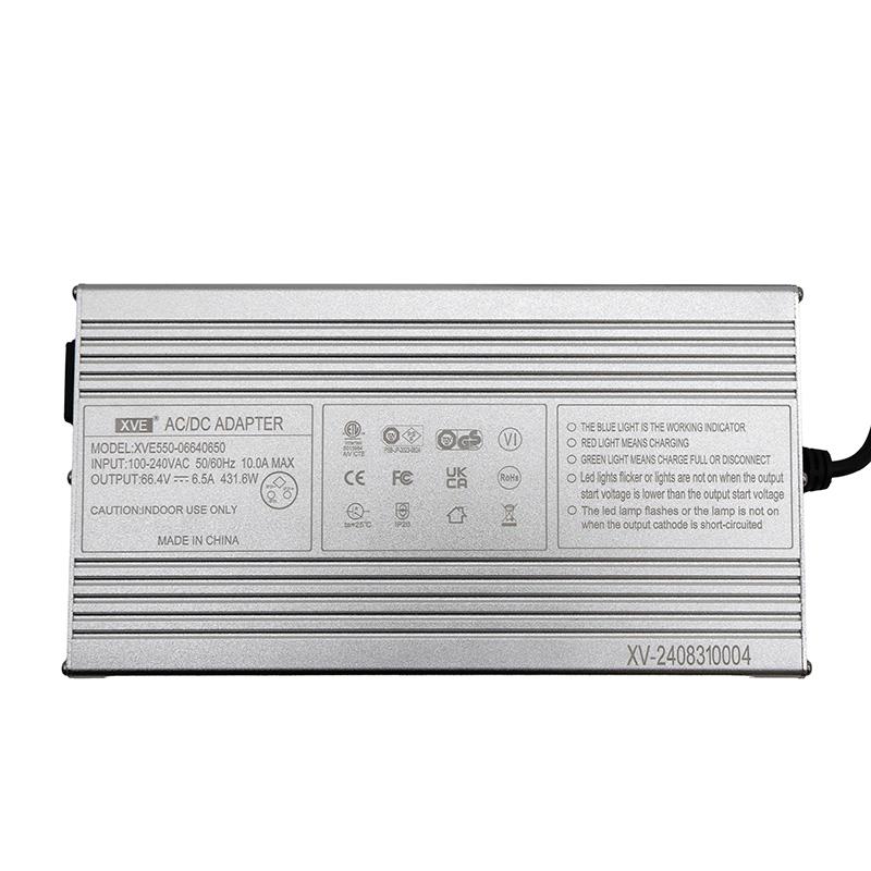 Cargador 60V (salida 66,4v) 6,5A conector LP16 - RuedaQrueda