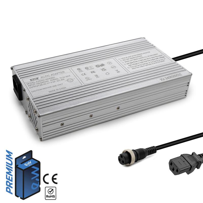 Cargador 60V (salida 66,4v) 6,5A conector GX16 - RuedaQrueda