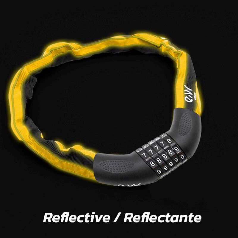 Candado EWLK017 de cadena con funda reflectante - RuedaQrueda