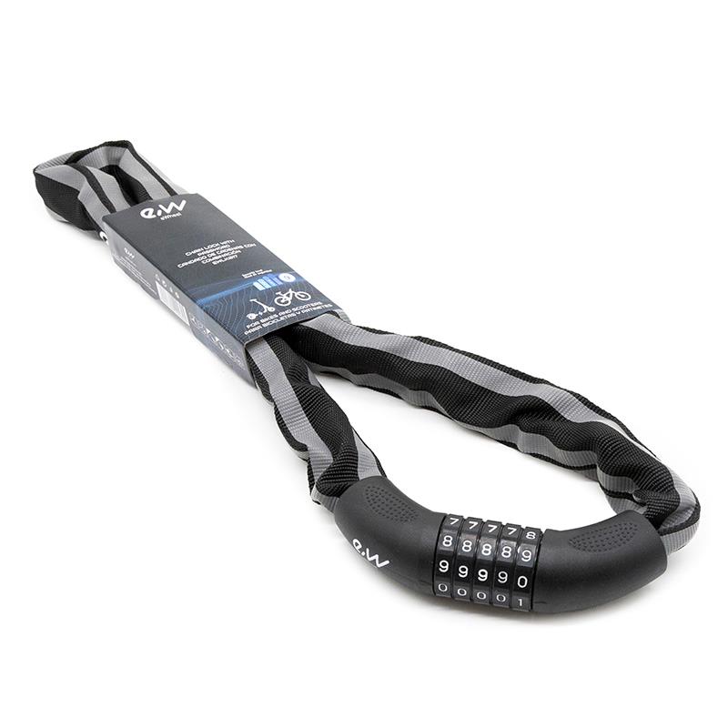 Candado EWLK017 de cadena con funda reflectante - RuedaQrueda