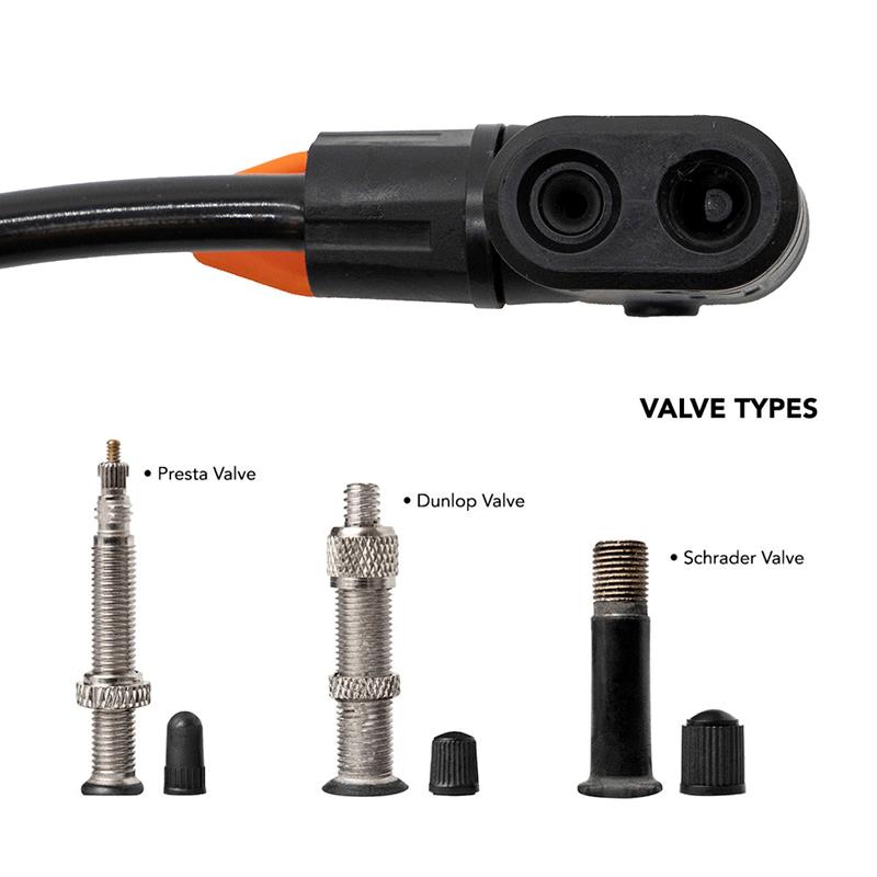 Inflador de pie con manómetro - - RuedaQrueda