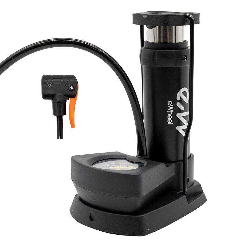 Inflador de pie con manómetro - - RuedaQrueda