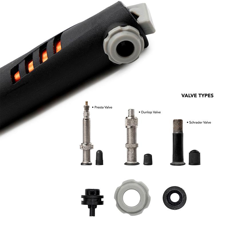 Inflador manual rojo - RuedaQrueda