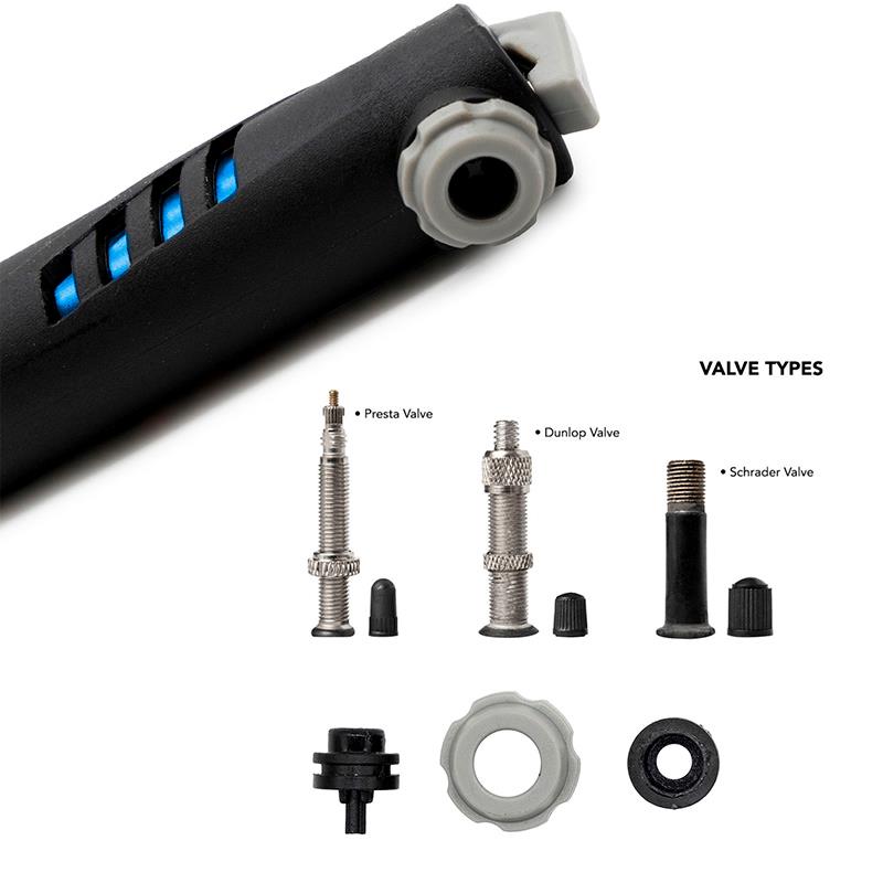 Inflador manual azul - - RuedaQrueda