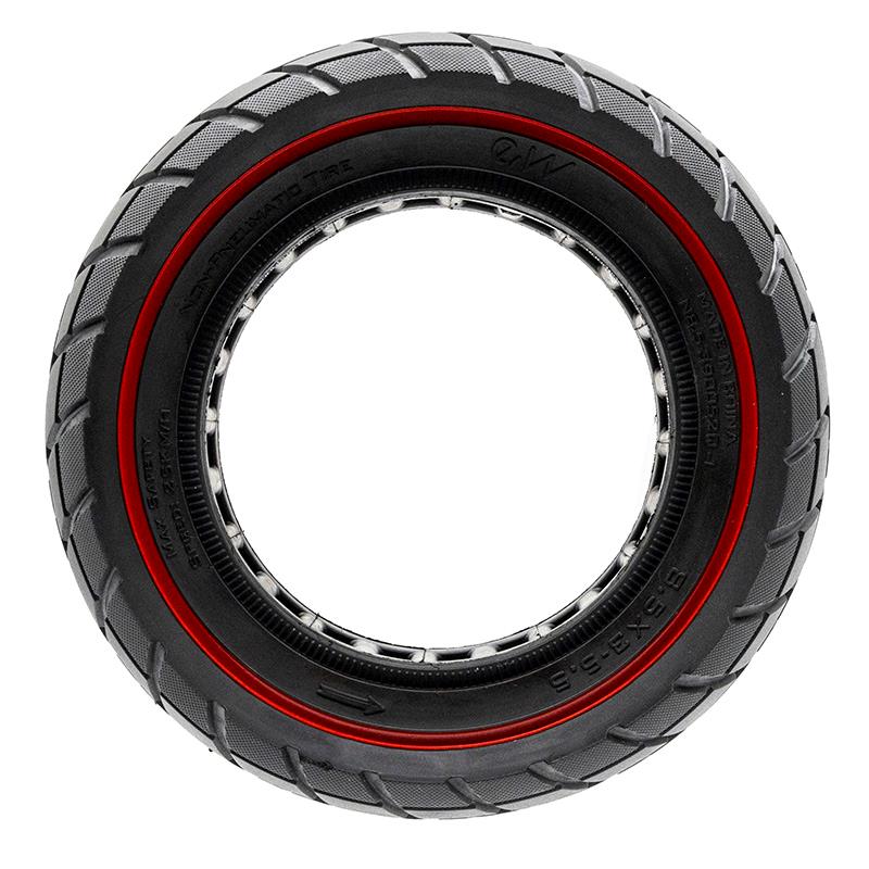 Rueda maciza ultraligera offroad 8,5x3-5,5 - linea roja - RuedaQrueda