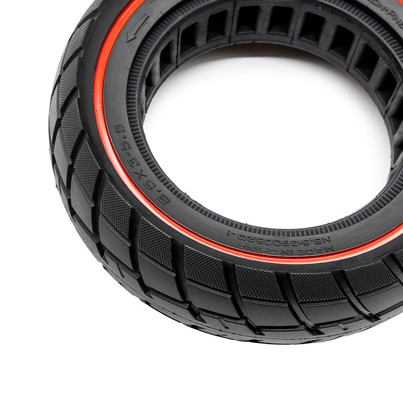 Rueda maciza ultraligera offroad 8,5x3-5,5 - linea roja - RuedaQrueda