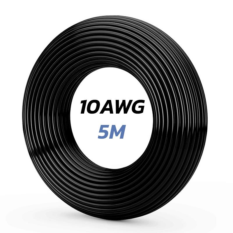 Cable negro 10 AWG - 5M - RuedaQrueda