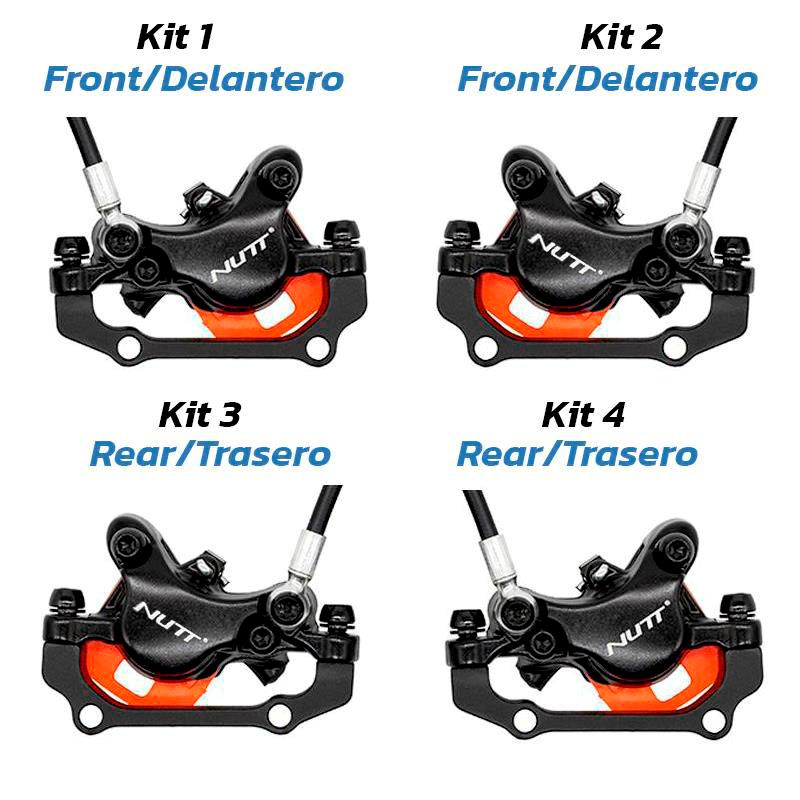 Kit 2 Freno hidráulico negro A5-D Delant - RuedaQrueda
