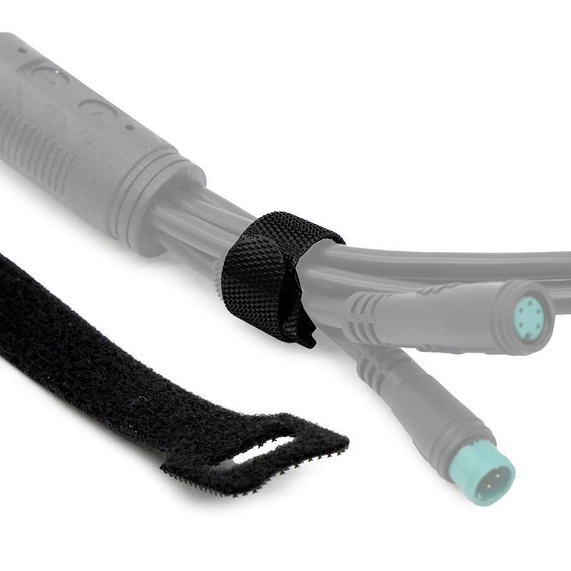 Tira de velcro sujetacables negra - 10 x 110mm - RuedaQrueda