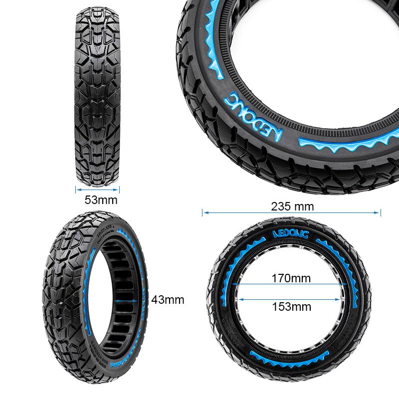 Rueda maciza ultraligera offroad 10x2,125-6,5/B44 - azul [Nedong] - RuedaQrueda