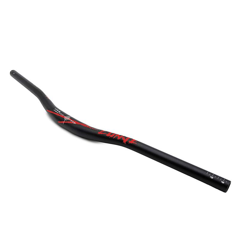 Manillar de 780mm con elevación 25mm negro-rojo - RuedaQrueda