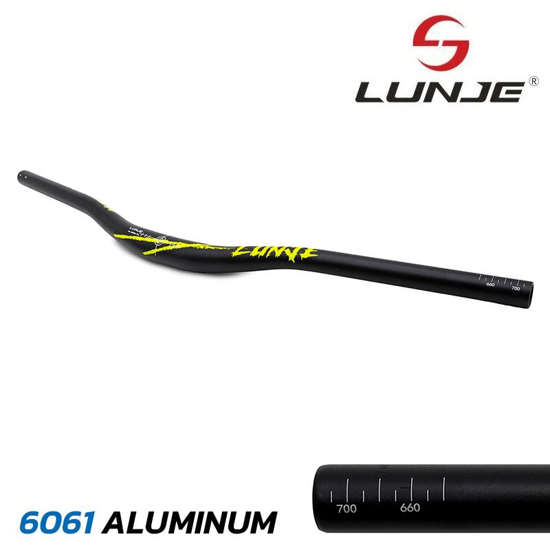 Manillar de 720mm con elevación 25mm negro-verde - RuedaQrueda