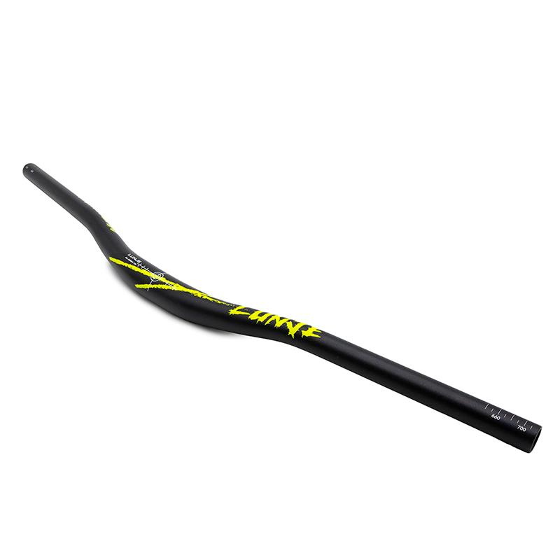 Manillar de 720mm con elevación 25mm negro-verde - RuedaQrueda