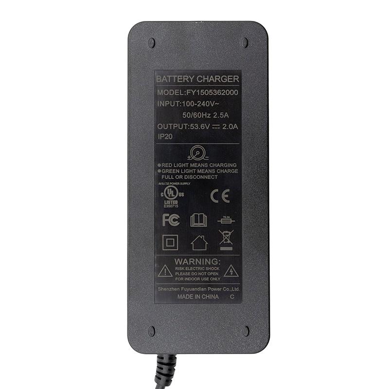 Cargador premium 48v (salida 53,6v) 2A MI4 ULTRA, MI4 PRO (2nd Gen) - RuedaQrueda