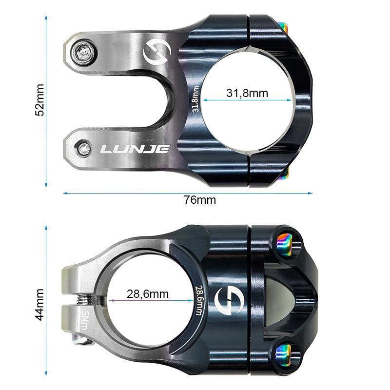 Potencia para manillares de 31,8mm EWPM-002 negro-gris - RuedaQrueda