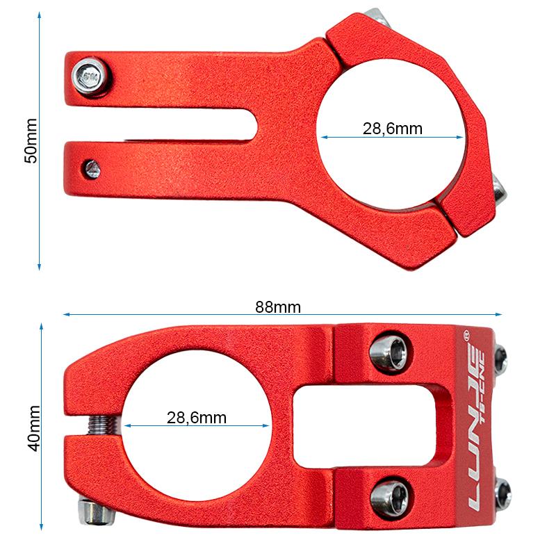 Potencia para manillares de 31,8mm EWPM-001 rojo - RuedaQrueda