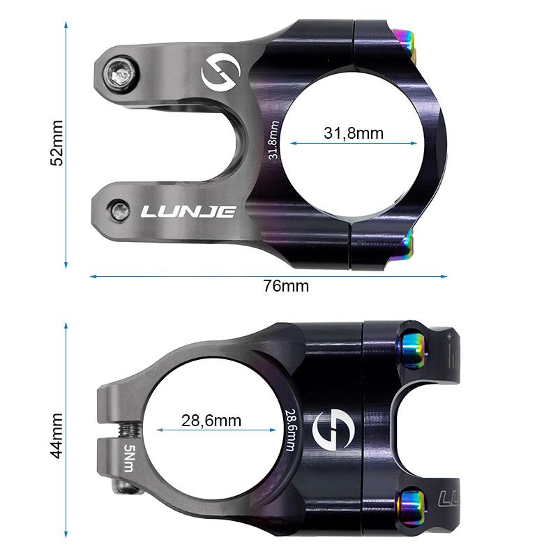 Potencia para manillares de 31,8mm EWPM-003 negro gris - RuedaQrueda