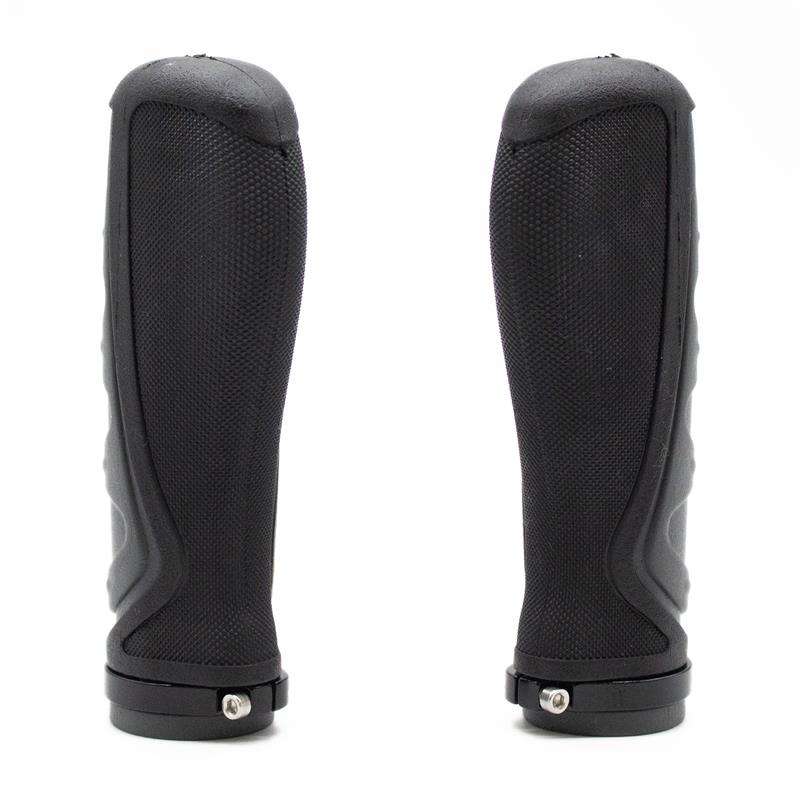 Puños de silicona ergonómicos con bloqueo grises - 2 uds - RuedaQrueda