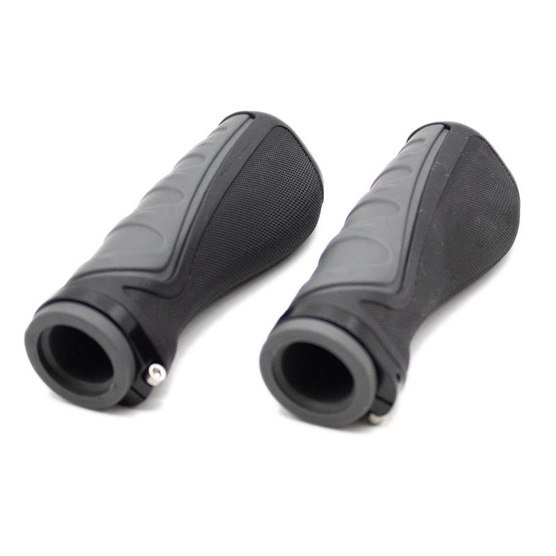 Puños de silicona ergonómicos con bloqueo grises - 2 uds - RuedaQrueda