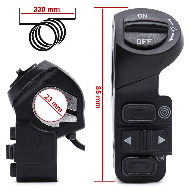 Botonera para Intermitente/luz/claxon/motores 3F - 32cm Smartgyro crossover - RuedaQrueda