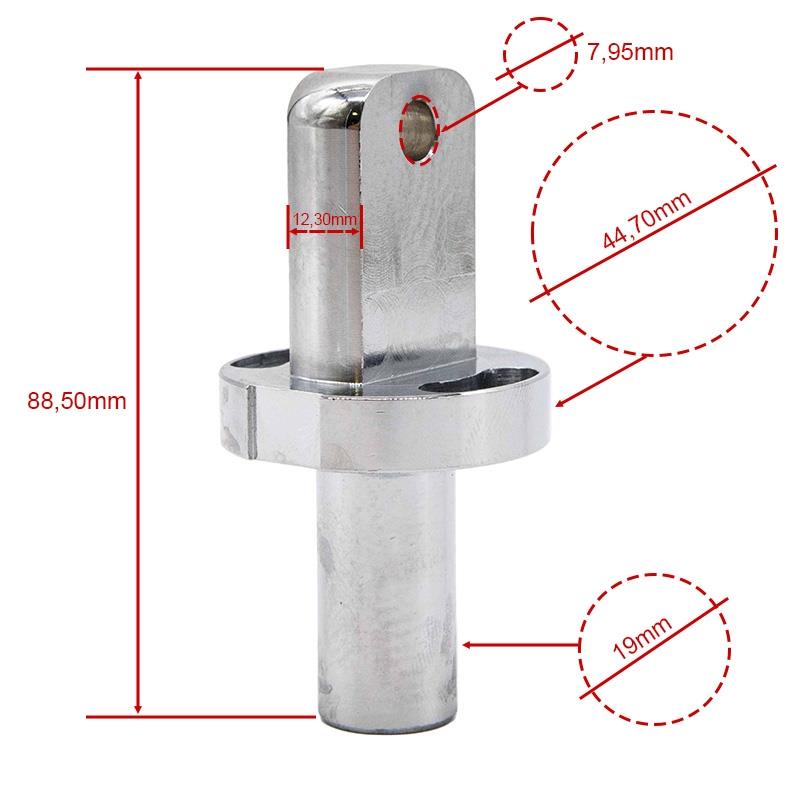 Bisagra inferior V1 con acabado recto [Minimotors] - RuedaQrueda