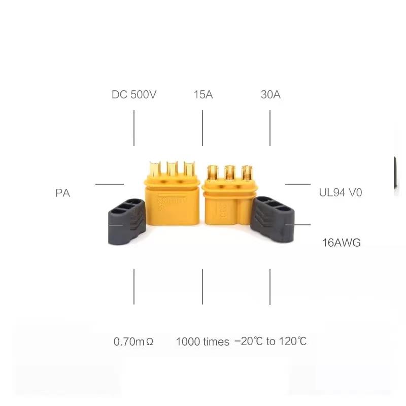 Conector MR30 Amass con protector - 5M/5F - RuedaQrueda