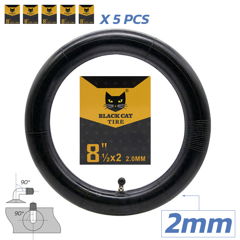 Chambre à air premium 2.0mm épaisseur 8,5x2(156) valve 90x90° [Black cat]