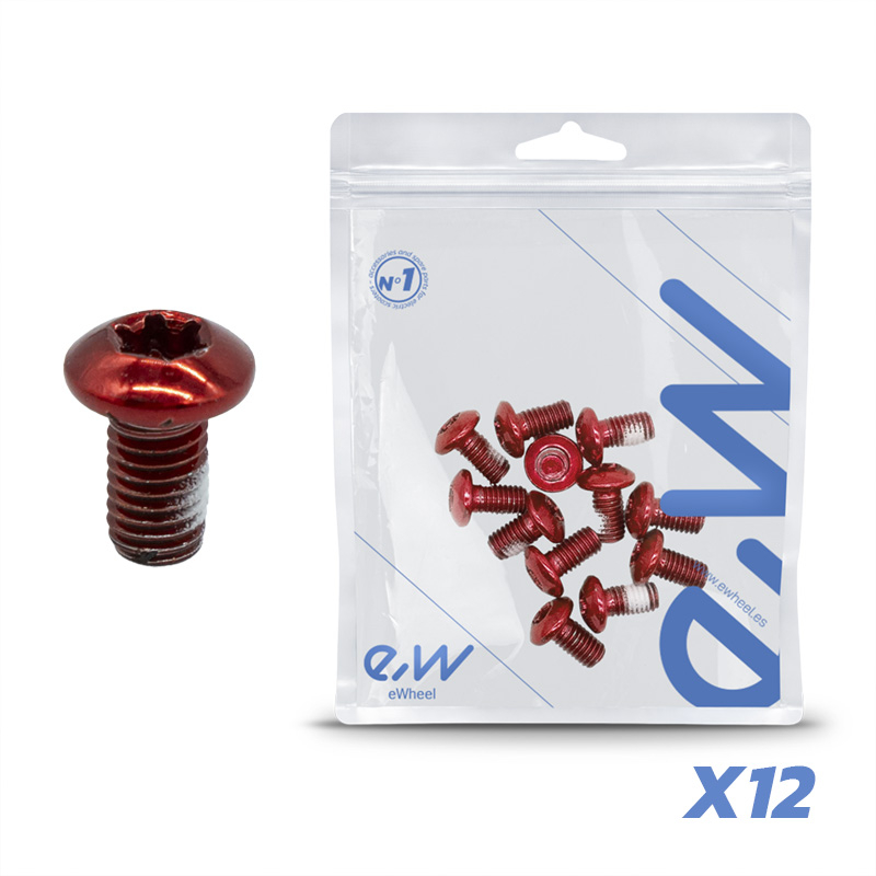 Vis rouge M5x10 pour disques de frein - 12 pcs.