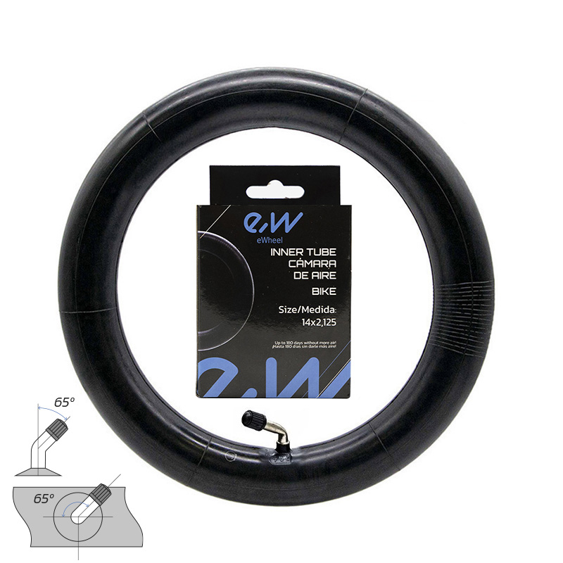 Chambre à air 14X2,125 VC 65ºx65º Ewheel