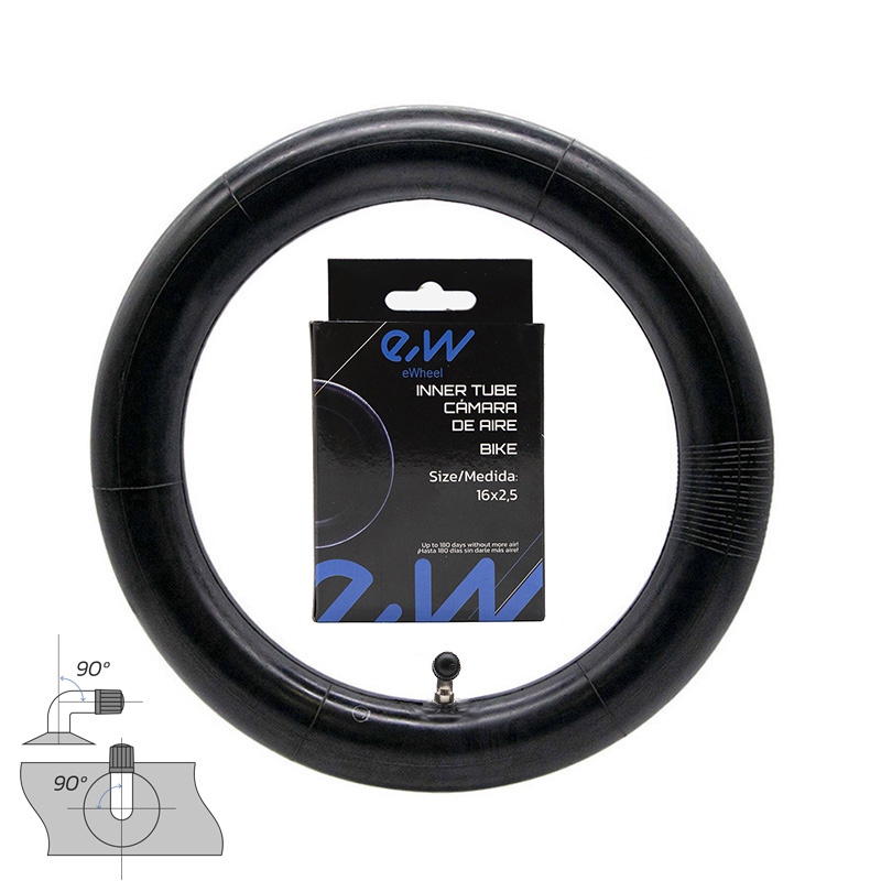 Chambre à air 16x2,5 valve coudée 90x90 [Ewheel]