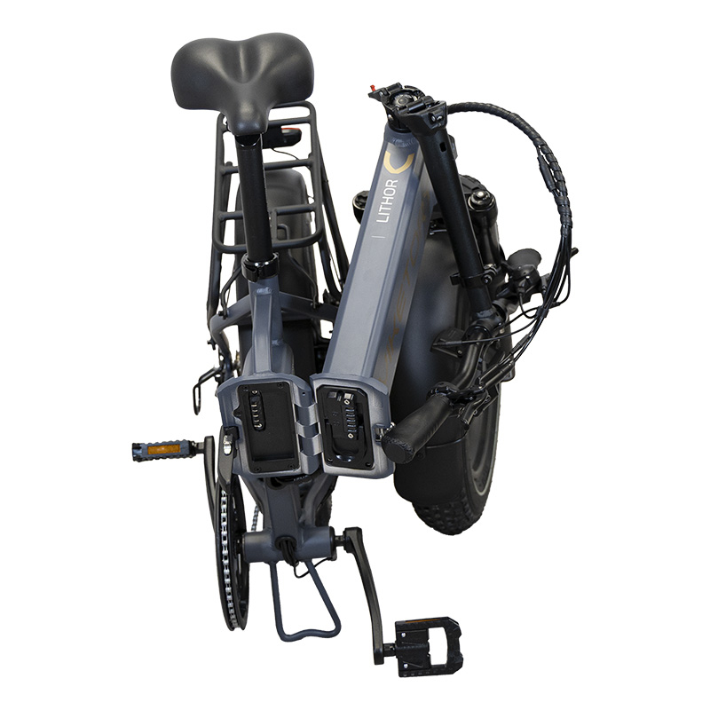 LITHOR - Fatbike plegable - Gris grafito - RuedaQrueda