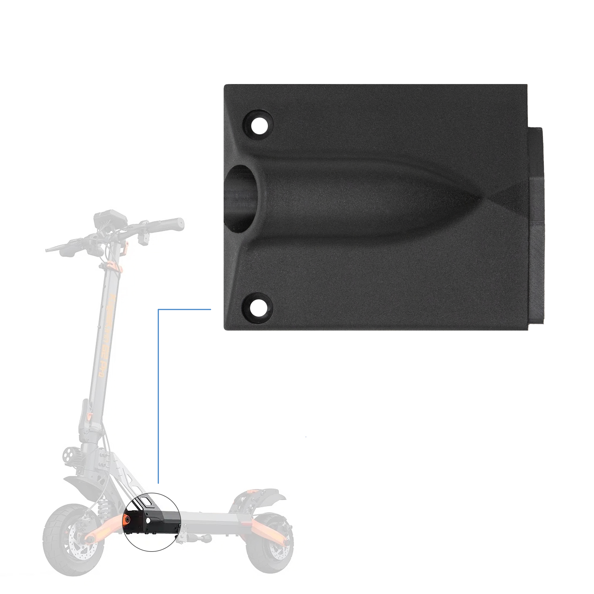 Cache de phare avant gauche - V3 pour Kukirin G2 Pro