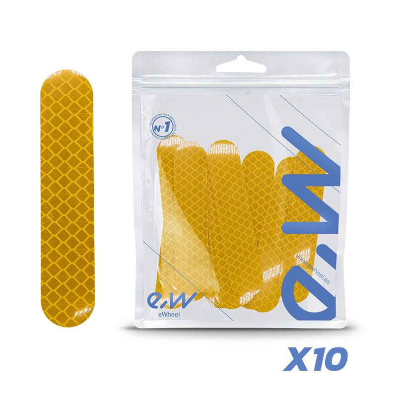 Autocollants reflechissants lateraux jaunes pour Xiaomi 5 Plus Pack de 10